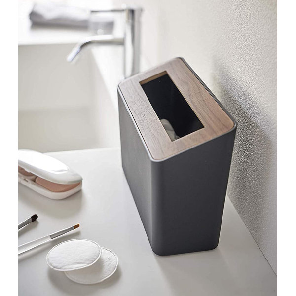 Yamazaki USA Yamazaki Home Table Top Trash Can, Plastic, 0.45 gallons, 1.7 liters, Lid & Reviews